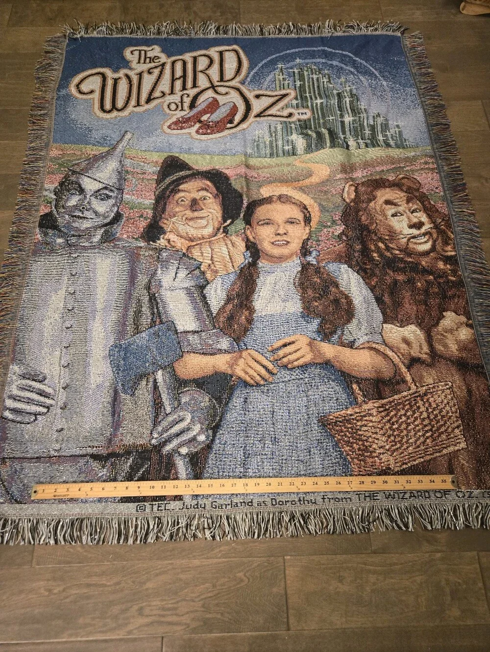 Wizard Of OZ Throw Blanket, New, Couch Throw, Tapestry Blanket, NWT